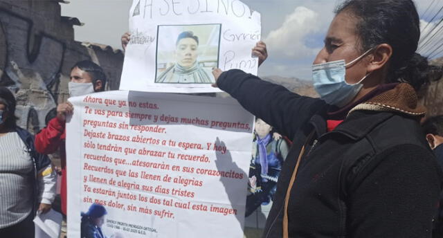 Familiares de Sherly Mendoza Ortegal, acusan al que era su pareja, de causarle la muerte. Ayer protestaron en Cusco.