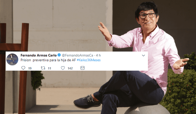 Fernando Armas genera controversia tras enviar mensaje a Keiko Fujimori [FOTOS]