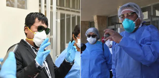 Médicos, enfermeras y trabajadores rechazan gestión de Cáceres Llica durante la pandemia del coronavirus.