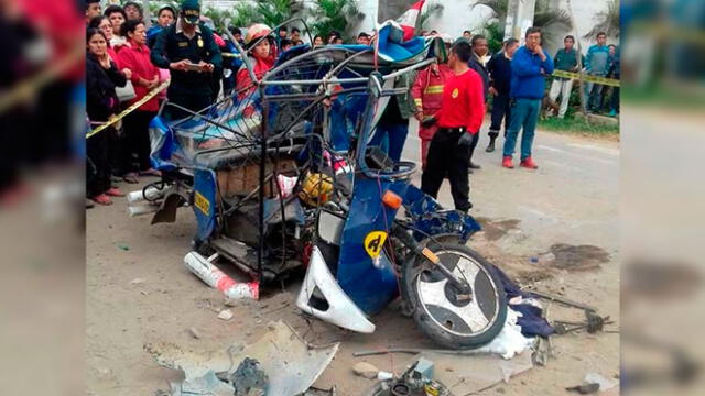 Tumbes: mujer queda herida producto de choque entre mototaxis