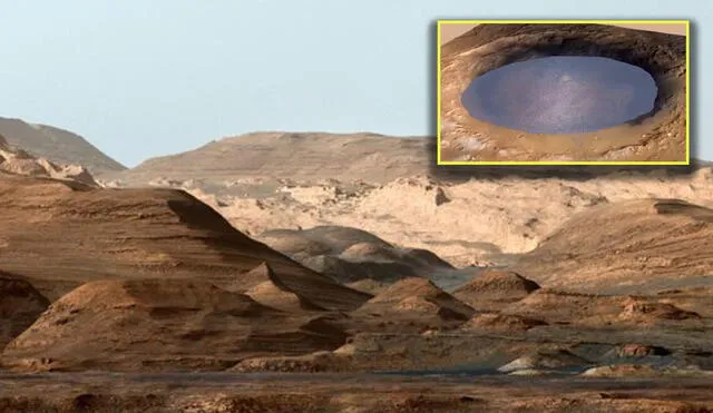 Los científicos creen que en el cráter Gale de Marte había agua hace 4.000 millones de años | Foto: Composición LR / NASA