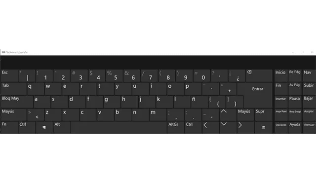 Así luce el teclado virtual de Windows 10. Foto: Composición La República.