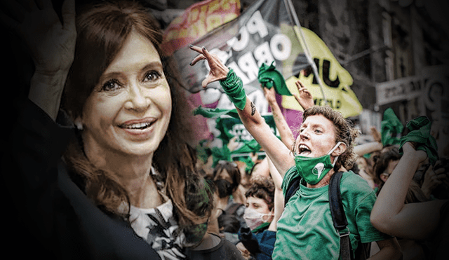 Cristina Fernández definiría la situación del aborto en Argentina si hay un empate en el Senado. Foto: composición NA, AFP Y AP