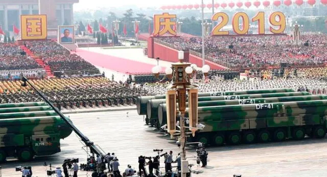 El desfile militar chino resaltó el nivel armamentista de China. Foto: ABC