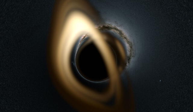 Representación artística del agujero negro estelar Gaia BH1. Foto: Gaia / ESA