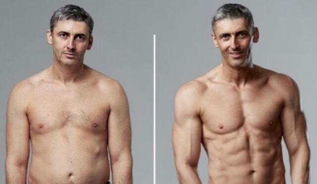 Hombre cumple “milagroso reto” fitness y transforma su cuerpo a los 46 años