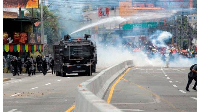 Represión en el país de América Central. Foto: EFE