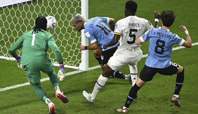 La selección de Uruguay encontró su primer gol del Mundial gracias a Giorgian de Arrascaeta. Foto: AFP