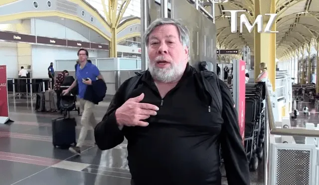 Wozniak fue abordado en un aeropuerto de Estados Unidos. Foto: Tmz/Youtube