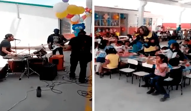 YouTube viral: Banda de rock toca en actuación de colegio y niños se ponen a bailar [VIDEO]
