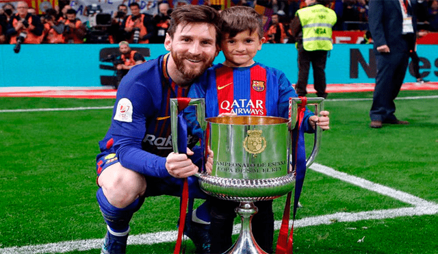 El hijo mayor de Lionel Messi, Thiago Messi, es quien más demuestra el talento heredado por su padre. Foto: Instagram.