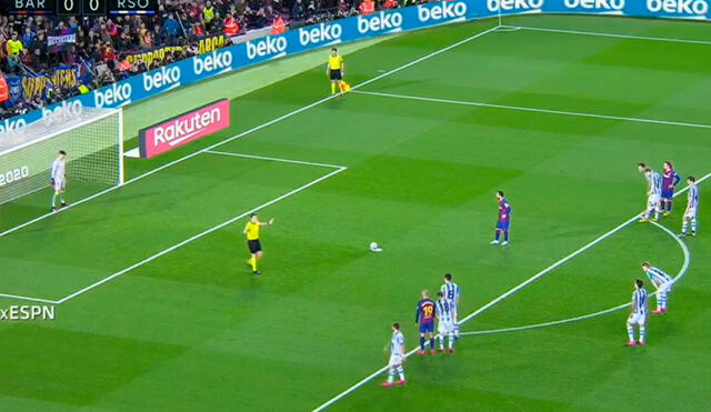 Lionel Messi marcó de penal el primer tanto de Barcelona a los 81 minutos. Foto: Captura