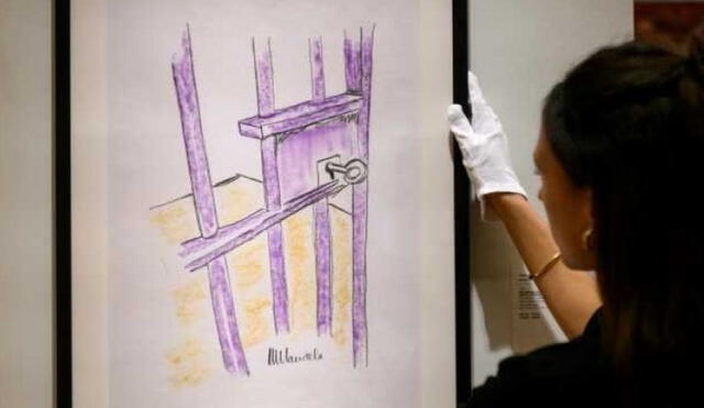 Subastan dibujo hecho por Nelson Mandela: costó más de 110 mil dólares