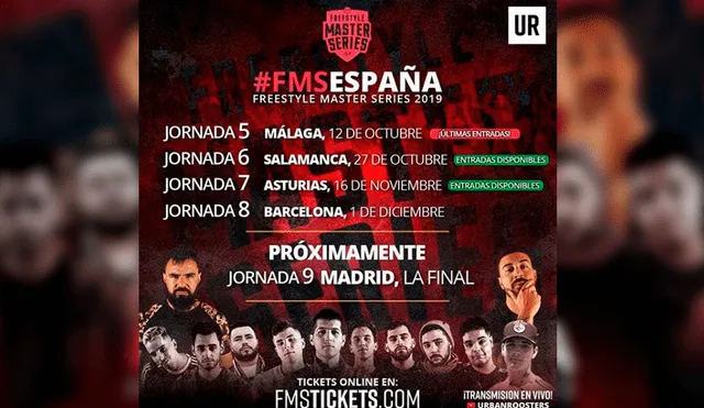 Streaming de FMS España 2019 EN VIVO temporada 3 vía YouTube, Urban Roosters y Facebook GRATIS.