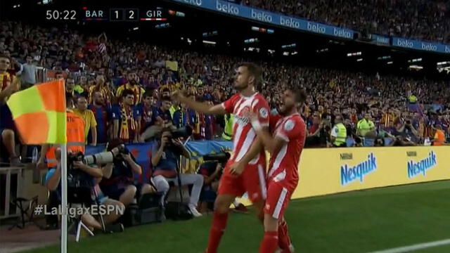 Barcelona vs Girona: golazo de Stuani para voltear el marcador en el Camp Nou [VIDEO]