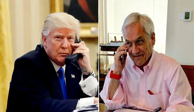 Sebastián Piñera (d) conversó por teléfono con Donald Trump sobre la forma en que enfrentan sus países la pandemia del coronavirus. Foto: difusión