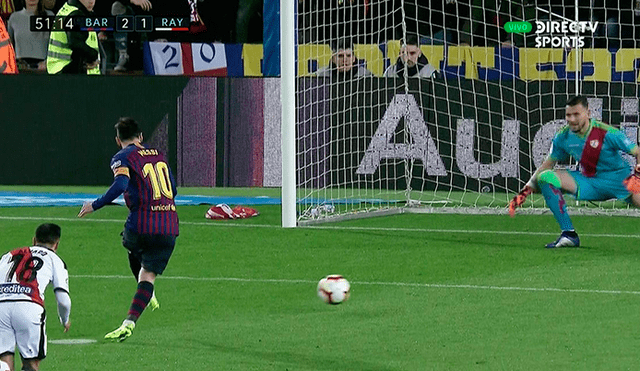Barcelona vs Rayo Vallecano: Lionel Messi de penal aumenta el marcador para los catalanes [VIDEO]