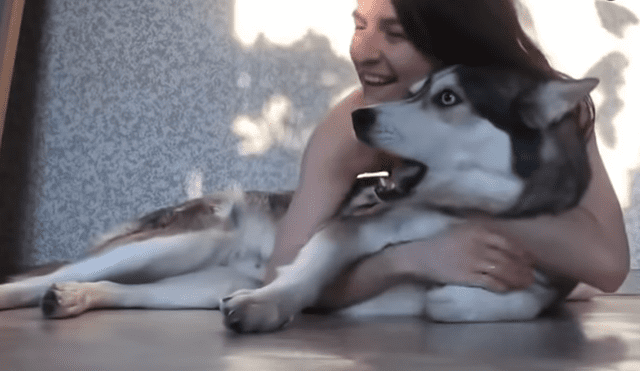 A través de Facebook se volvió viral la hilarante reacción de un perro al ser abrazado por su dueña.
