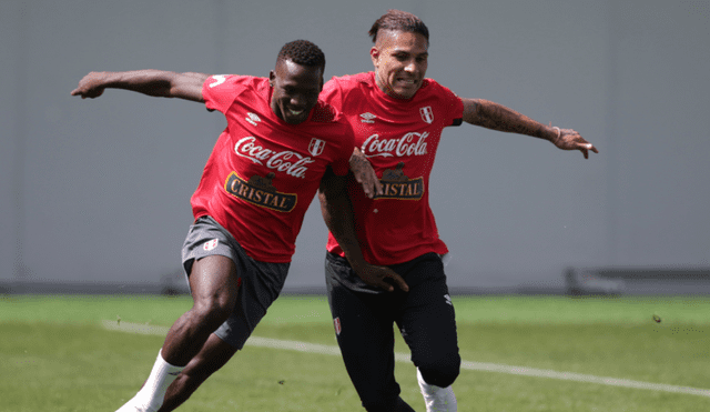 Perú entrenó con Farfán de titular y Paolo Guerrero al banco