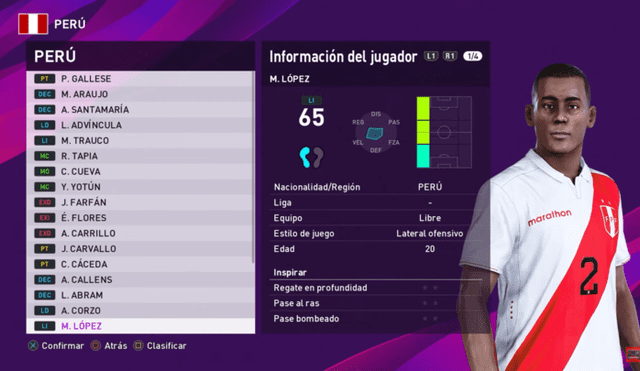 Perú en PES 2020.