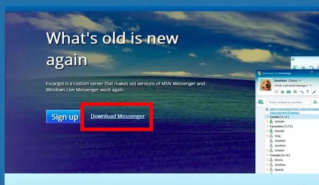 Después de crear la cuenta, regresa a la página principal y dale a 'Download Messenger'.