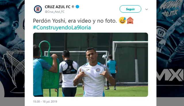 Yoshimar Yotún fue blanco de una singular broma por parte de su equipo Cruz Azul.