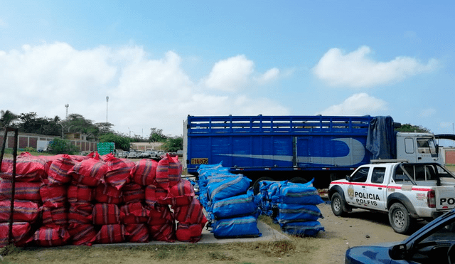 Mercadería de contrabando en la frontera con Ecuador. Foto: PNP