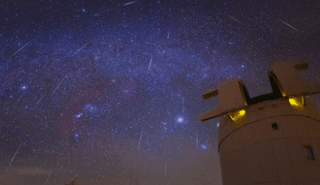 Lluvia de estrellas Perseidas vistas desde la Tierra. El radiante de este fenómeno proviene de la constelación de Perseo. Foto: difusión