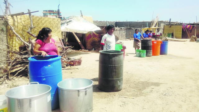 Familias pobre no tienen agua en distrito La Matanza. Foto: Referencial/ La República