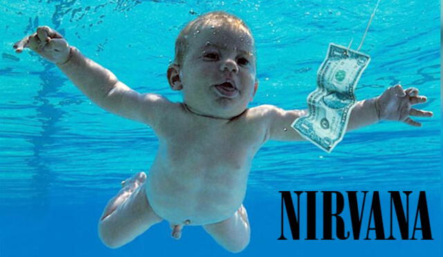 El famoso bebé del disco de Nirvana ya es un hombre de 30 años. Foto: Nirvana