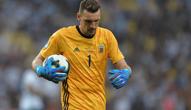 Franco Armani fue el arquero titular de la selección argentina en la Copa América 2019. Foto: Selección Argentina.