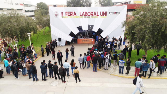 Feria laboral UNI: más de 70 empresas e instituciones brindarán ofertas de trabajo a egresados y alumnos de la Universidad Nacional de Ingeniería. Foto: UNI