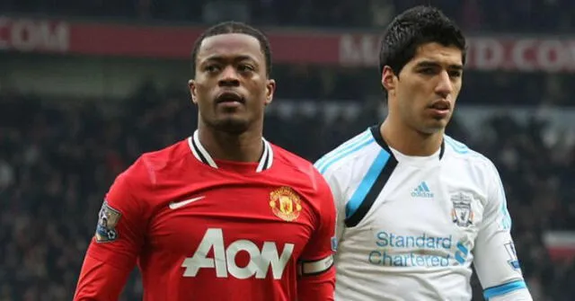 Patrice Evra acusó de insultos racistas a Luis Suárez tras un duelo entre Manchester United y Liverpool. Foto: Difusión