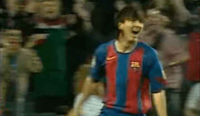 Hace 16 años Messi anotó su primer gol con el FC Barcelona. Foto: captura