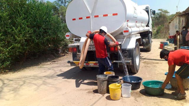 Población del caserío El Arenal recibirán agua potable mediante cisternas. Foto: Referencial/La República