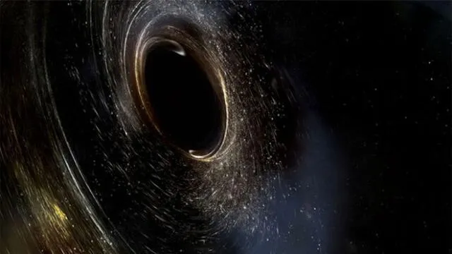 Representación de un agujero negro. Fuente: LIGO/Caltech/MIT.