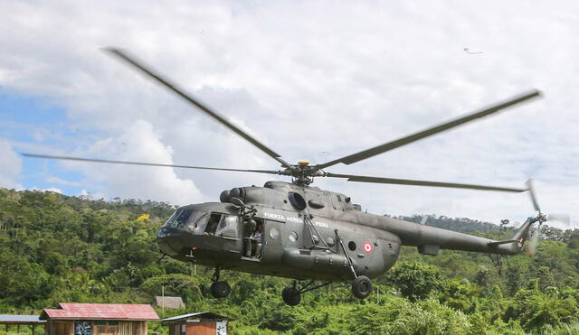 Helicóptero despegó este martes del Aeropuerto Internacional Jorge Chávez. Foto: difusión