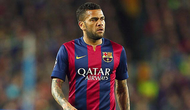 Dani Alves jugó en el Barcelona desde el 2008 hasta el 2016. Foto: AFP.