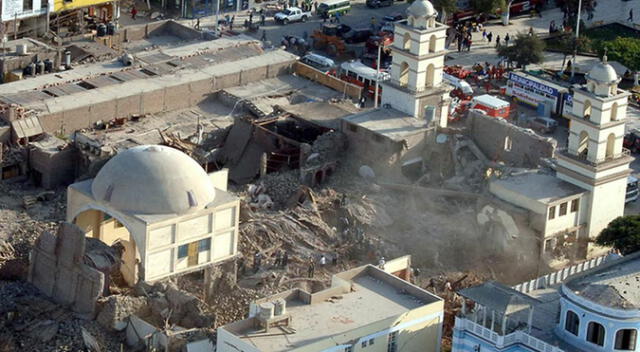 Terremoto en Ica: iglesia de San Clemente en la ciudad de Pisco quedó destruida. Foto: difusión