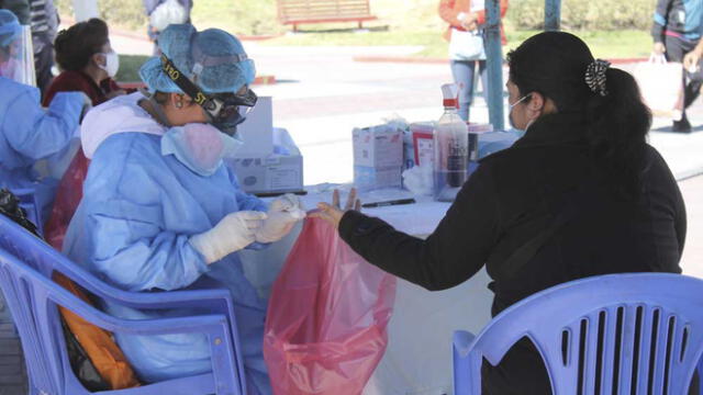 Diagnósticos positivos en Socabaya representan el 10% de los casos confirmados de la Red de Salud Arequipa- Caylloma. Foto: Geresa