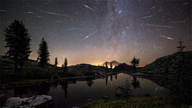 Lluvia de estrellas Perseidas captada en California, EE. UU. Foto: Brad Goldpaint/ NASA