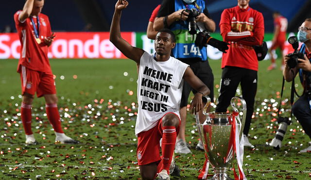 David Alaba ganó la Champions League con el Bayern Múnich. Foto: AFP