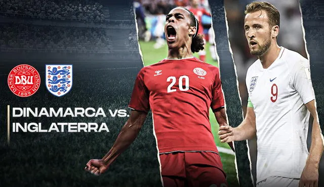 El Dinamarca vs. Inglaterra será a las 2.00 p. m. de este miércoles desde el Estadio de Wembley en Londres. Foto: Composición de Fabrizio Oviedo