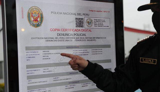 Denuncia Policial Digital tiene la misma validez que la denuncia hecha en una comisaría. Foto: Andina.
