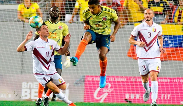 Colombia y Venezuela se enfrentan en Barranquilla por la fecha 1 de las Eliminatorias Sudamericanas a Qatar 2022. Foto: EFE