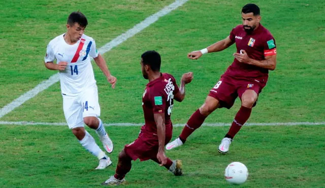 Paraguay y Venezuela buscan sumar para ascender en la tabla de Eliminatorias Qatar 2022. Foto: Twitter / @Albirroja