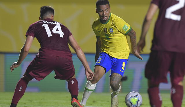 Brasil ocupa el primer lugar de las Eliminatorias Qatar 2022, mientras que Venezuela permanece en el último. Foto: AFP