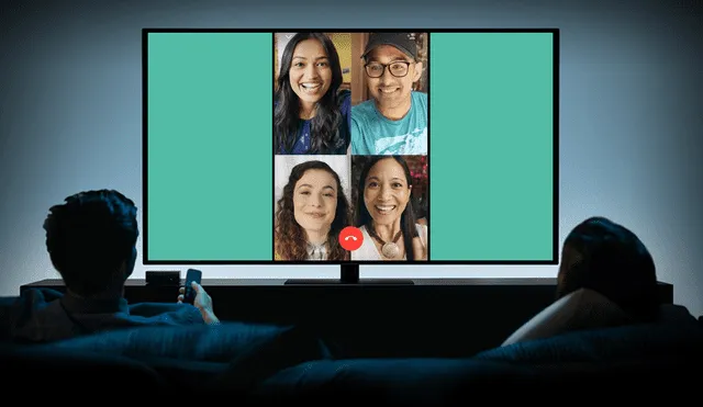 En pocos pasos, podrás iniciar videoconferencias de hasta ocho personas a través de tu TV. Foto: composición/La República