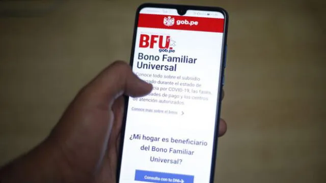 Puedes enterarte si eres beneficiario del Bono Familiar Universal desde la plataforma web que habilitó el Gobierno. Foto: Gobierno del Perú