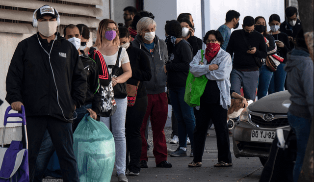 Chile acumula 623.101 infectados y 16.788 fallecidos confirmados. Foto: AFP